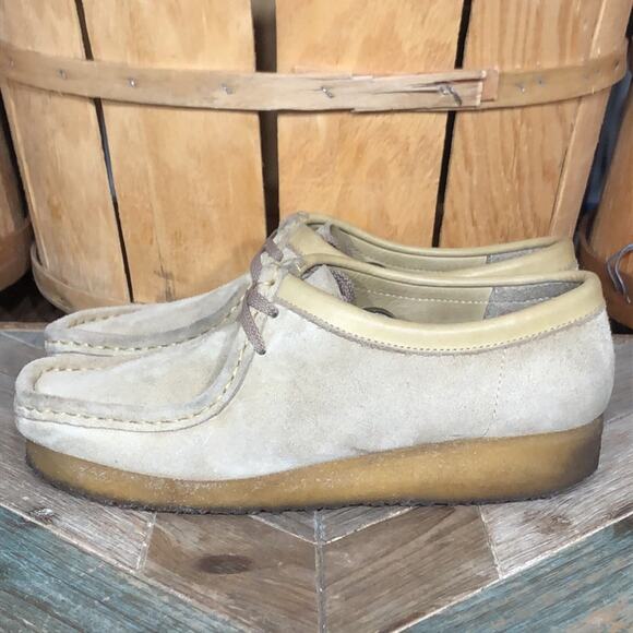 Clarks Originals Wallabee Low Sand Suede Lace-Up Mocs Loafers Womens Size 8.5 - Picture 2 of 11